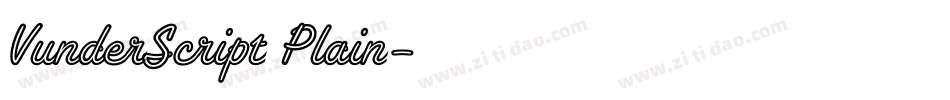 VunderScript Plain字体转换